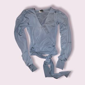 Windsor baby blue simply long sleeve with tie 💧🌧